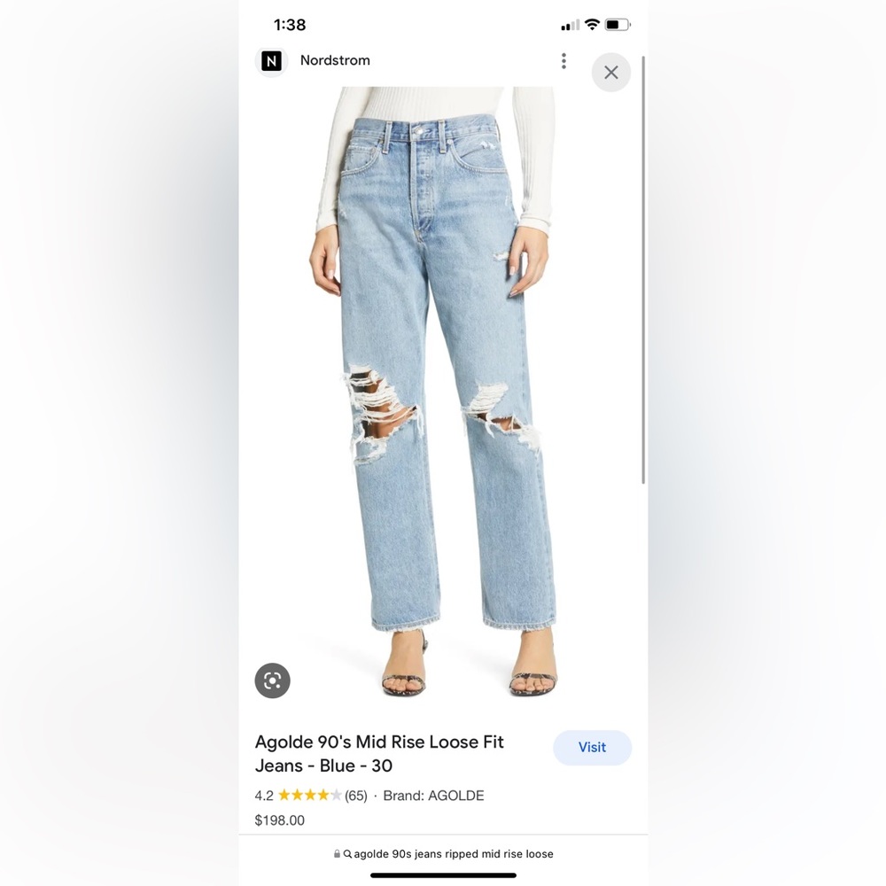 AGOLDE MID RISE LOOSE fit jeans